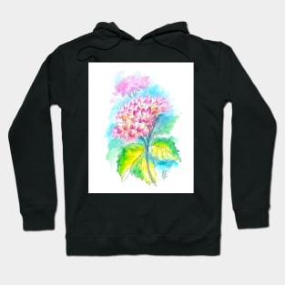 Hydrangea Flowers Watercolor Painting Hoodie